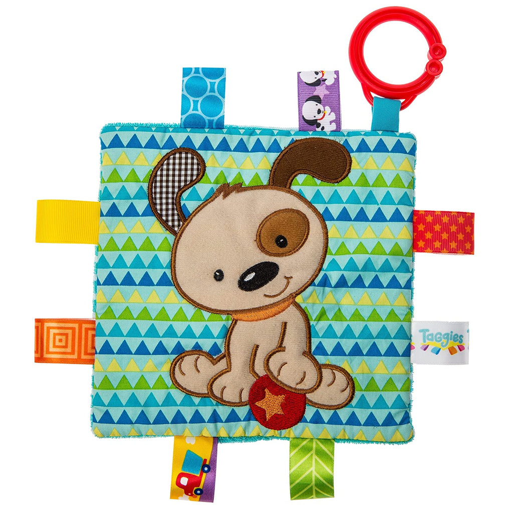 Mary Meyer Taggies Crinkle Me Baby Toy, Brother Puppy , 6.5x6.5 Inch