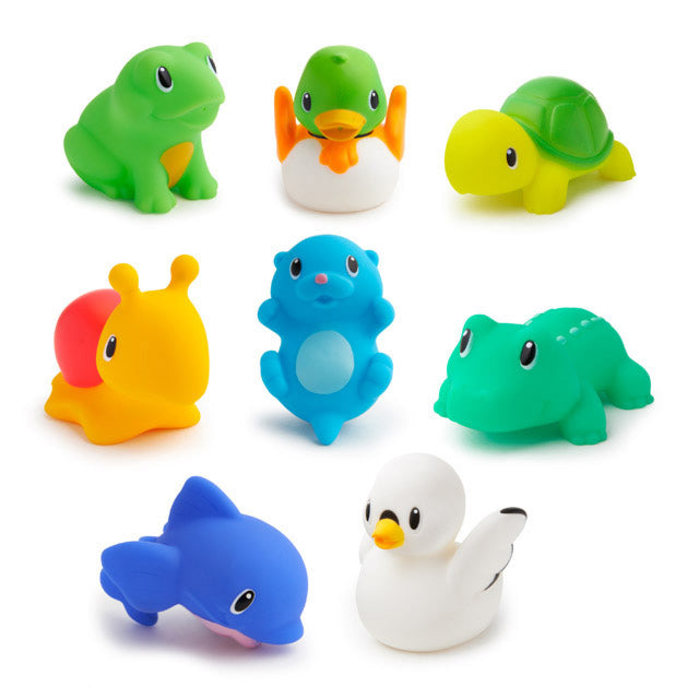 Munchkin Lake Animal Baby Bath Toy Squirts, 8 Pack