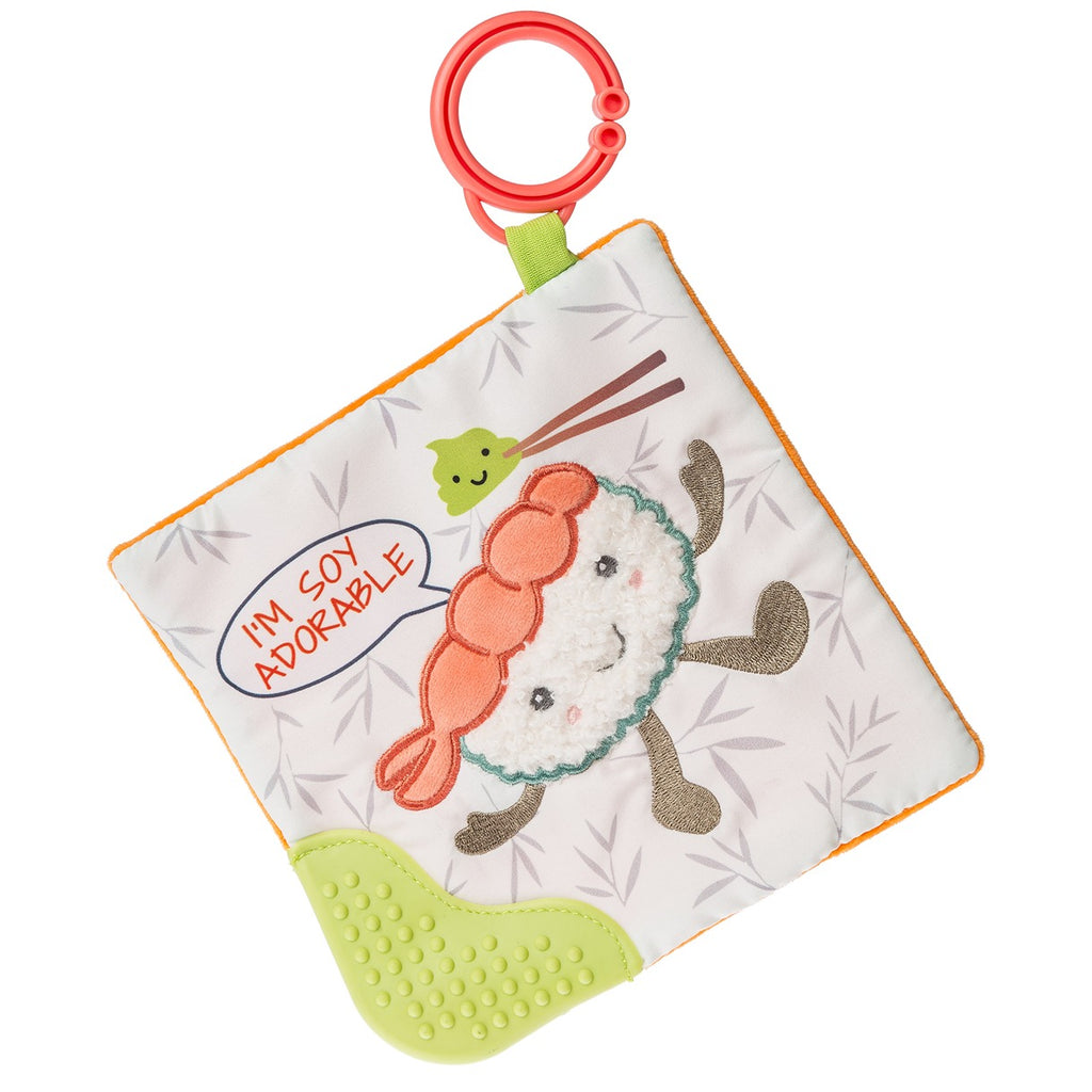 Mary Meyer Crinkle Teether Toy with Baby Paper and Squeaker, 6 x 6-Inches, Sweet Soothie Sushi