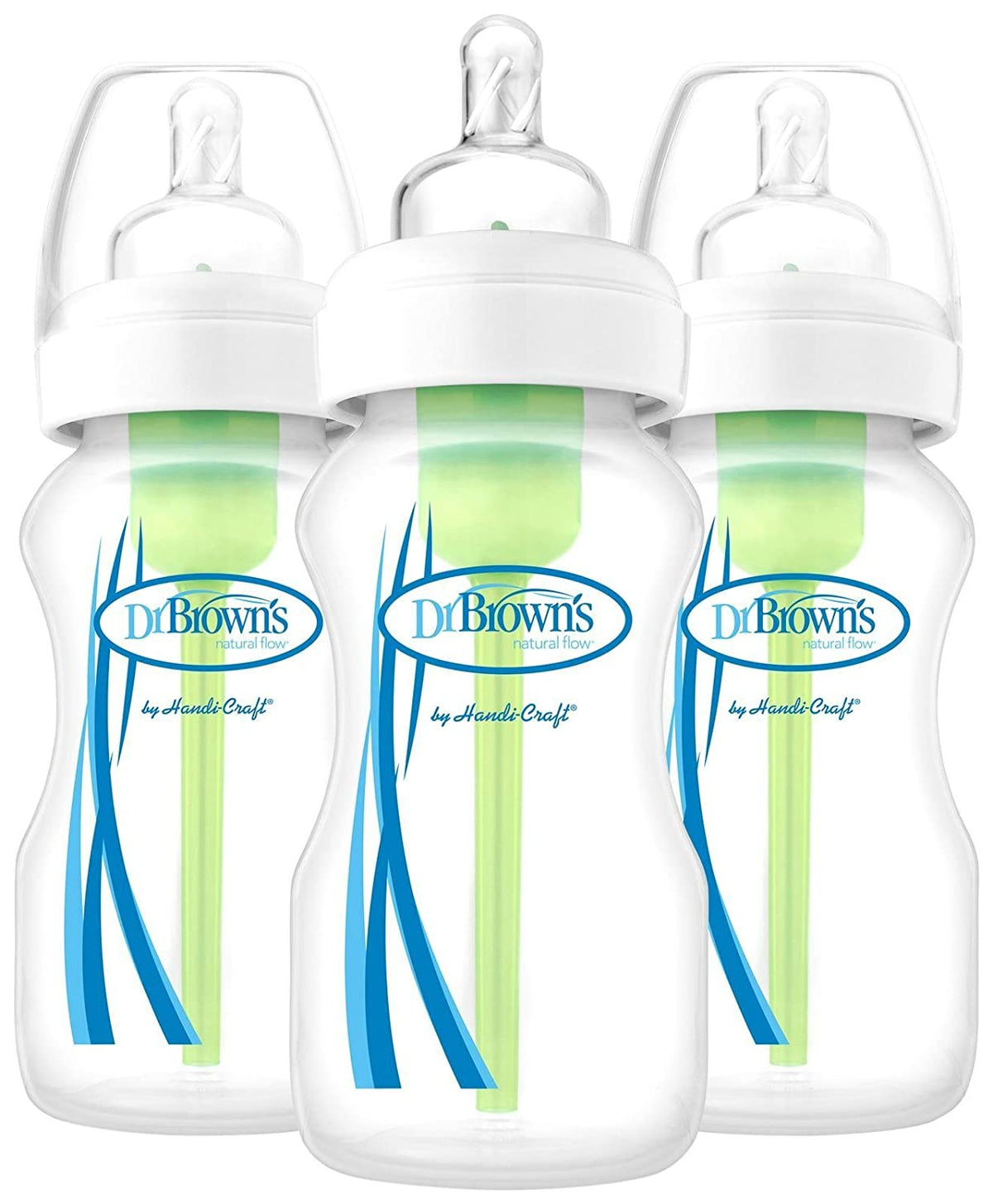 Dr. Brown's Options Wide Neck Bottle, 3 Pack, Clear, 9oz