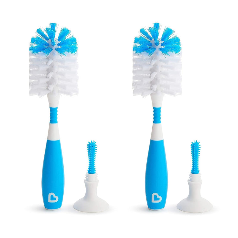 Munchkin Bristle Bottle Brush, Blue, 2 Pack
