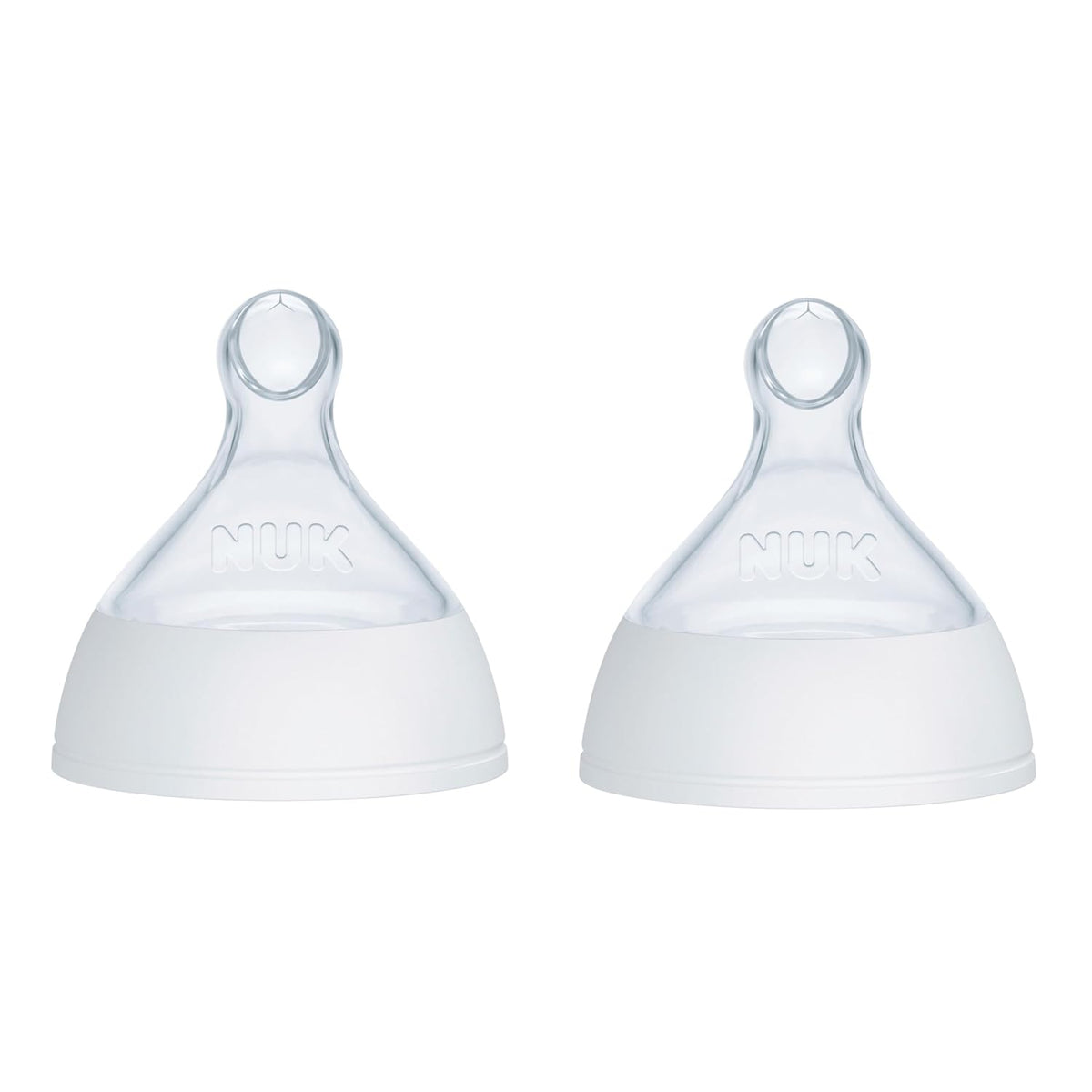 NUK Replacement Silicone Spout for Select NUK Cups, Spill-Proof, Soft Spout, Dishwasher-Safe, BPA-Free, Clear, Pack of 2