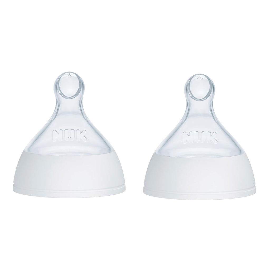 NUK Replacement Silicone Spout for Select NUK Cups, Spill-Proof, Soft Spout, Dishwasher-Safe, BPA-Free, Clear, Pack of 2