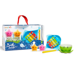 Munchkin Bath Beats Musical Toddler Bath Toy Set, Includes Xylophone, Bath Drum & Shakers