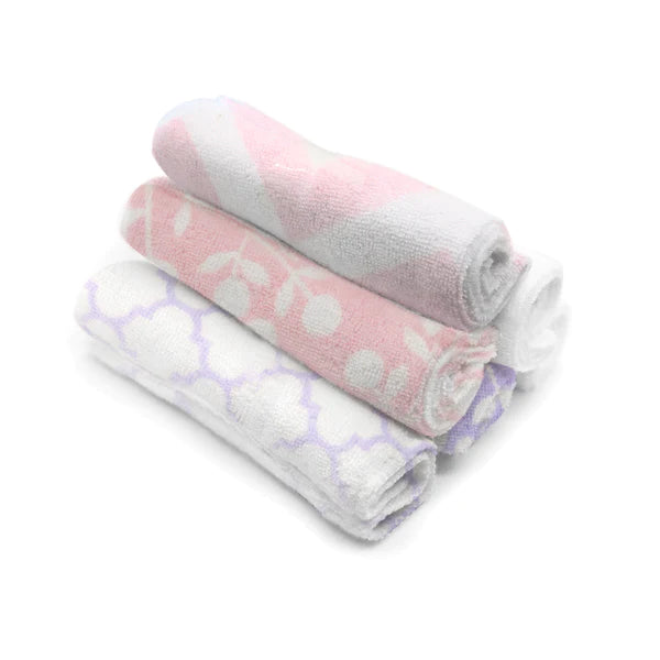 Kushies Ultra Soft Premium quality Baby Washcloths/Towels, 6 Pack, Pink