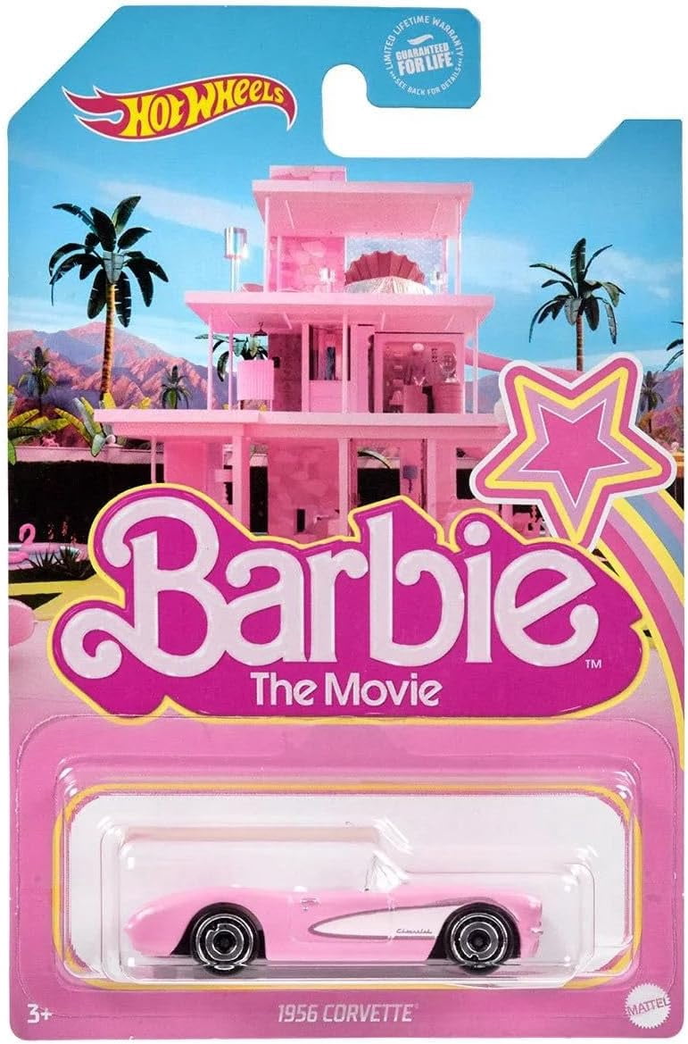 Hot Wheels Barbie The Movie 2023 Pink 1956 Corvette Convertible Collectible Car