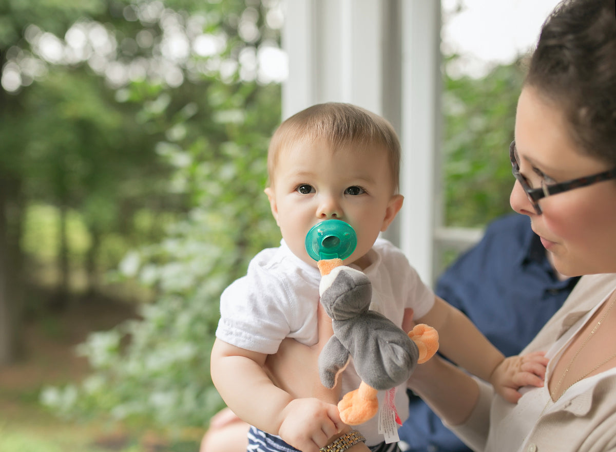 WubbaNub Infant Pacifier - Grey Penguin