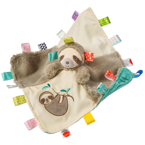 Mary Meyer Taggies Soothing Sensory Stuffed Animal Security Blanket, Molasses Sloth, 13 x 13-Inches