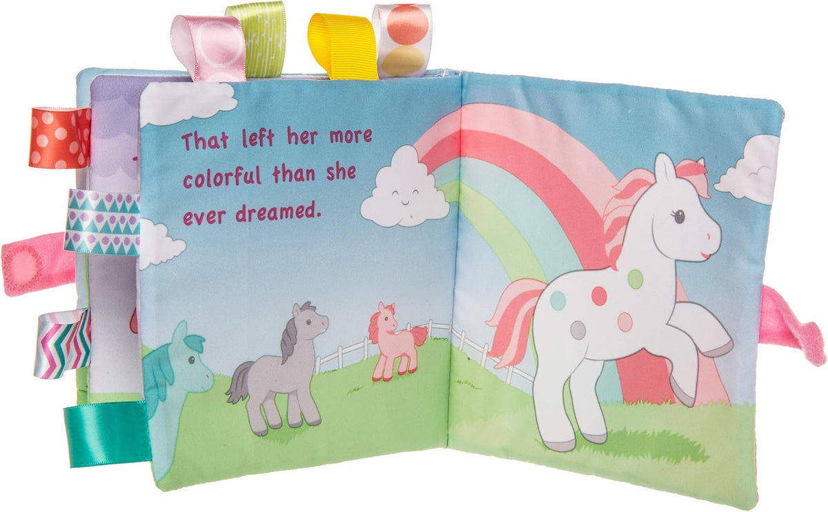 Mary Meyer Taggies Touch & Feel Soft Cloth Book with Crinkle Paper & Squeaker, 6 x 6-Inches, Painted Pony