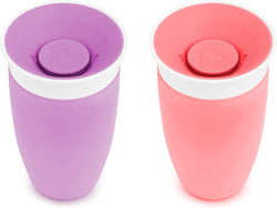 Munchkin Miracle 360 Sippy Cup, Pink/Purple, 10 Oz, 2 Count