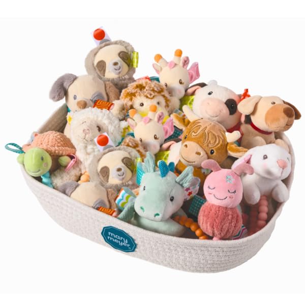 Mary Meyer Taggies Soft Baby Rattle with Teether Ring and Sensory Tags, 6-Inches, Tilly Giraffe
