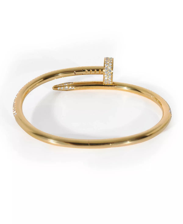 Nail Bracelet Women Gold Fine Jewelry AA CZ stone Steel