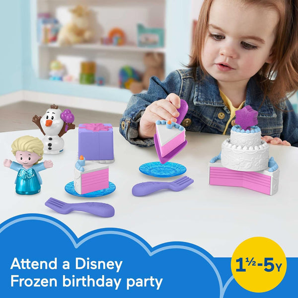 Fisher-Price Little People Toddler Toys Disney Frozen Elsa & Olaf’s Party 12-Piece Playset for Pretend Play Ages 18+ Months