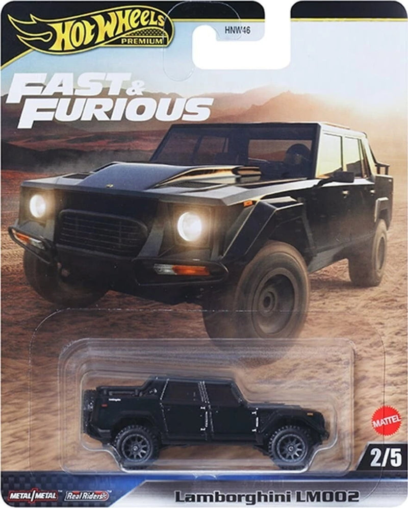 Hot Wheels Premium Fast & Furious L Case 5-Pack: Nissan 240SX, Lamborghini LM002, Koenigsegg CCXR, Plymouth Roadrunner, Toyota Supra