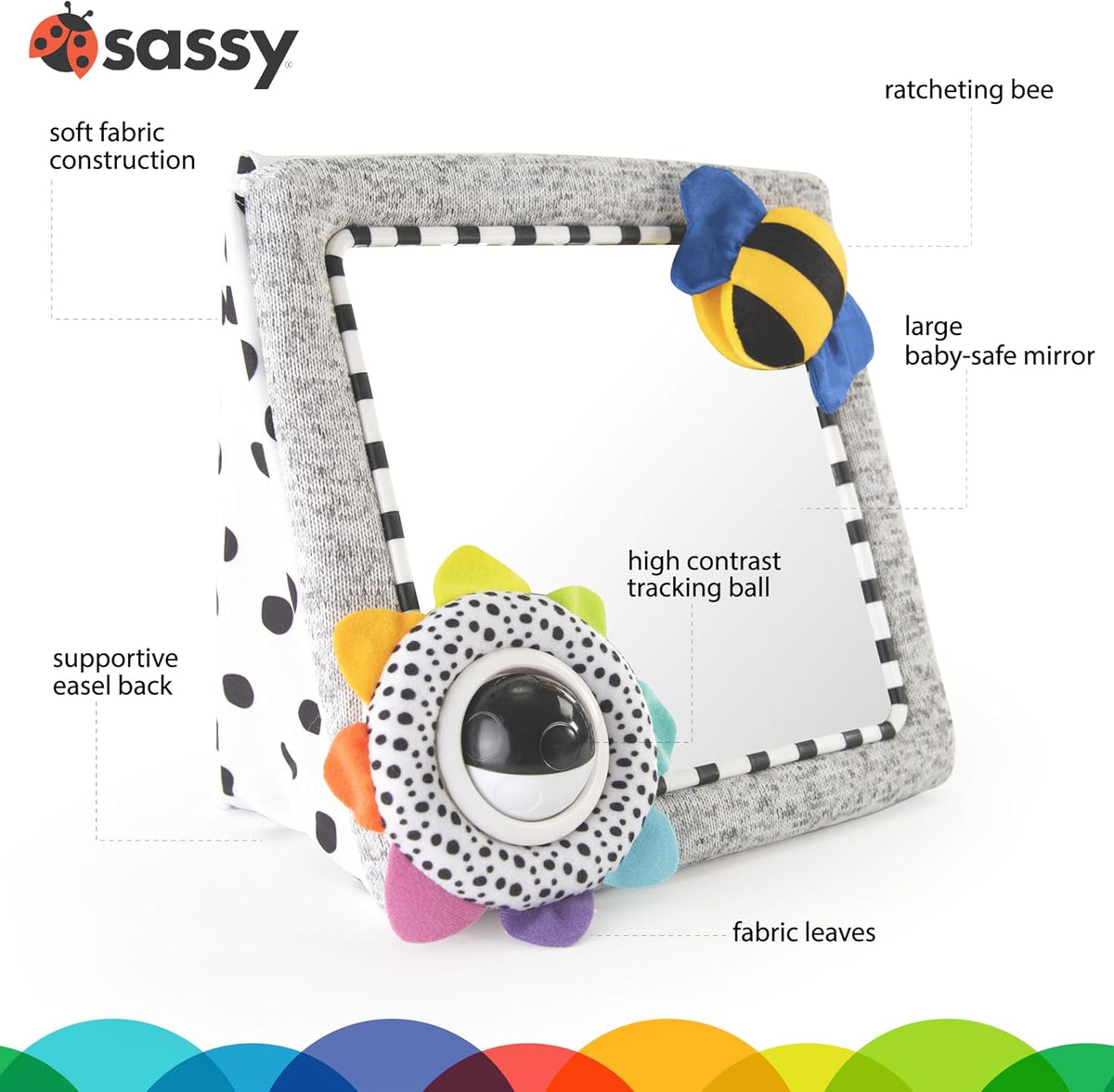 Sassy Tummy Time See Me Floor Mirror, 0+ Months