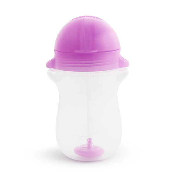 Munchkin Click Lock Any Angle Weighted Straw Cup, 10 Ounce, 2 Count, Pink/Purple