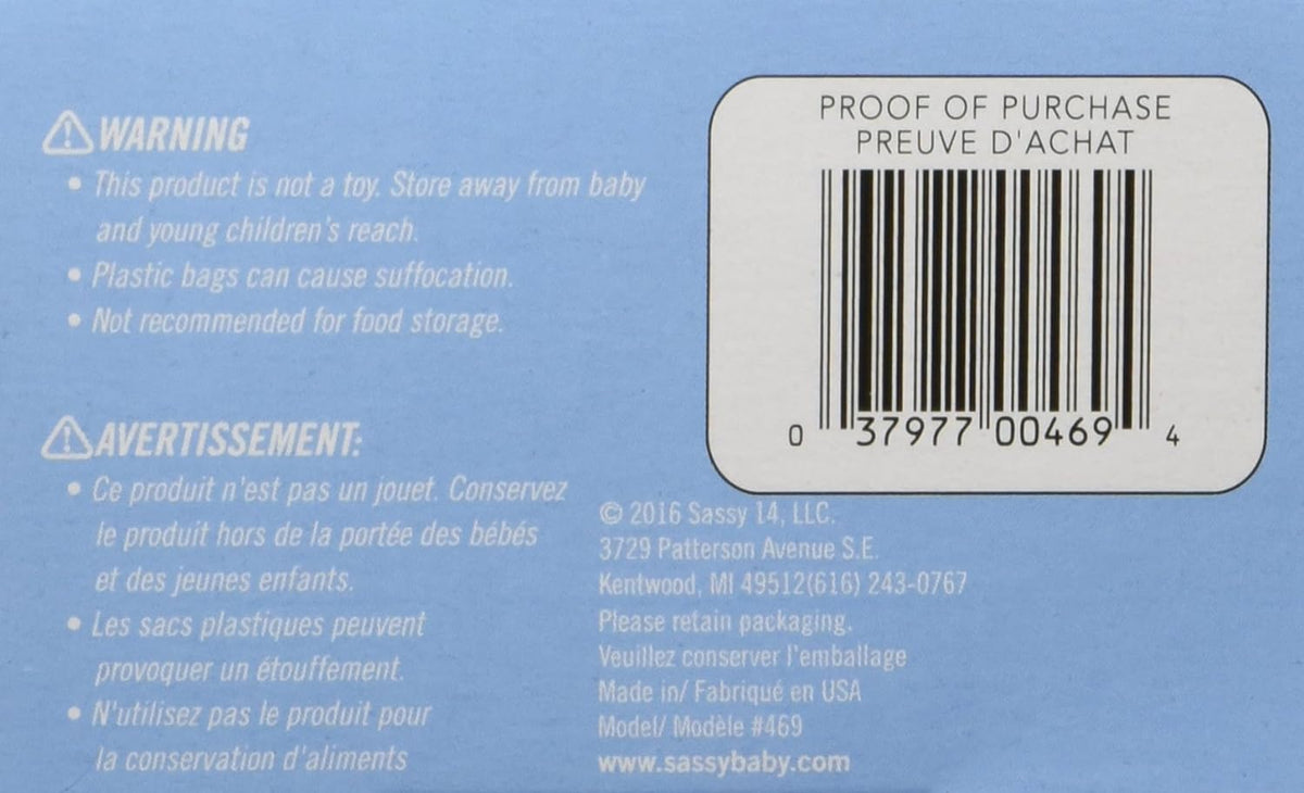 Sassy Baby Disposable Diaper Sacks, 200 Count, Pack of 3 (Total 600 Count)