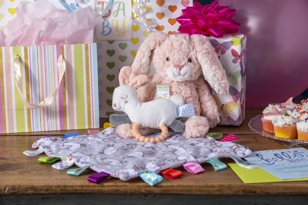 Mary Meyer Taggies Original Blanket, 12 X 12", Comfy Bunnies