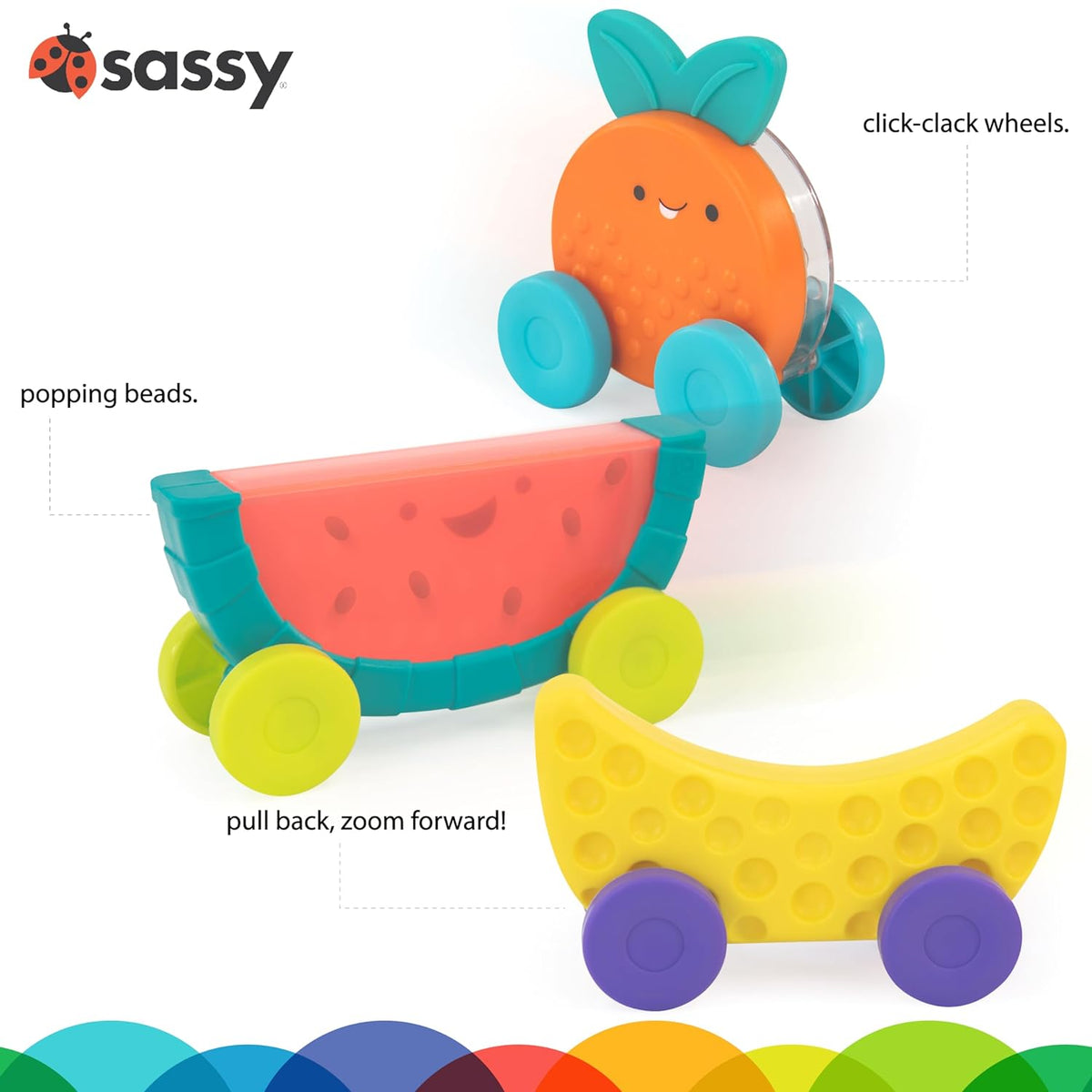 SASSY STACKIN' Fruit Action Cars