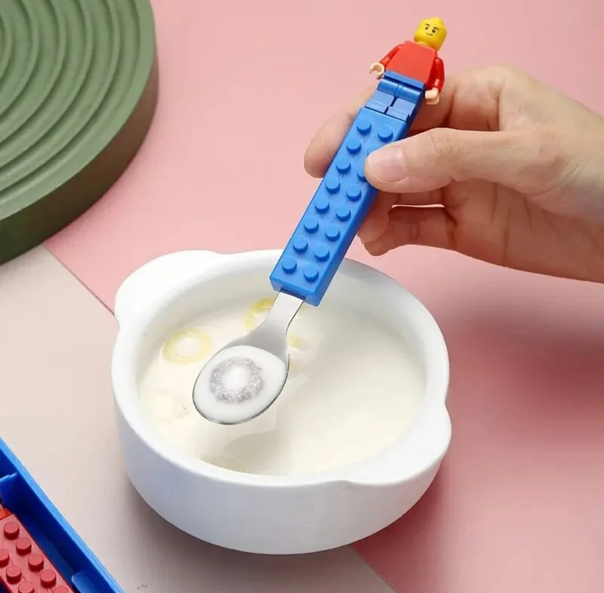 Lego Stainless utensil Kids Fork Spoon Set Building Block Toys Tableware