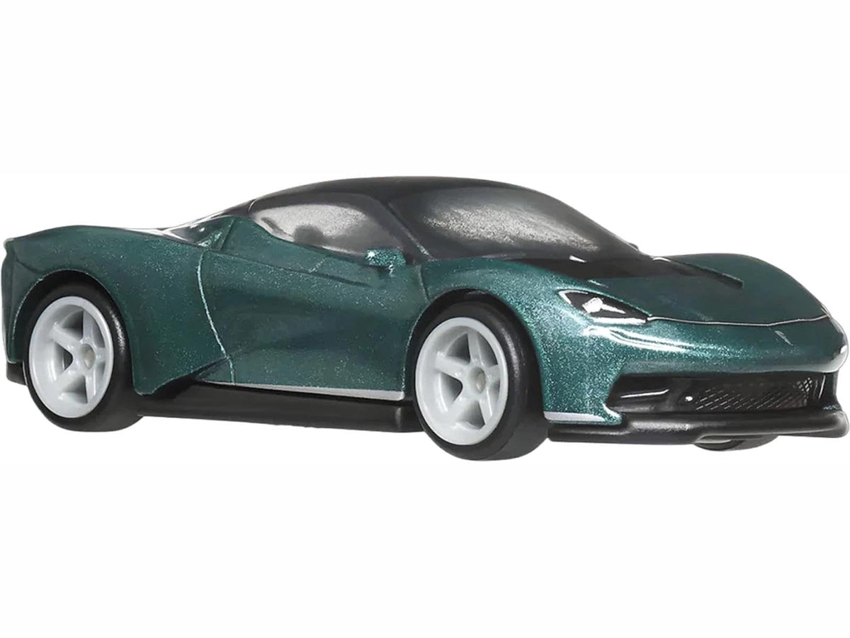 Automobili Pininfarina Battista Green Metallic with Black Top "Euro Speed" Series Diecast Model Car by Hot Wheels - view 3