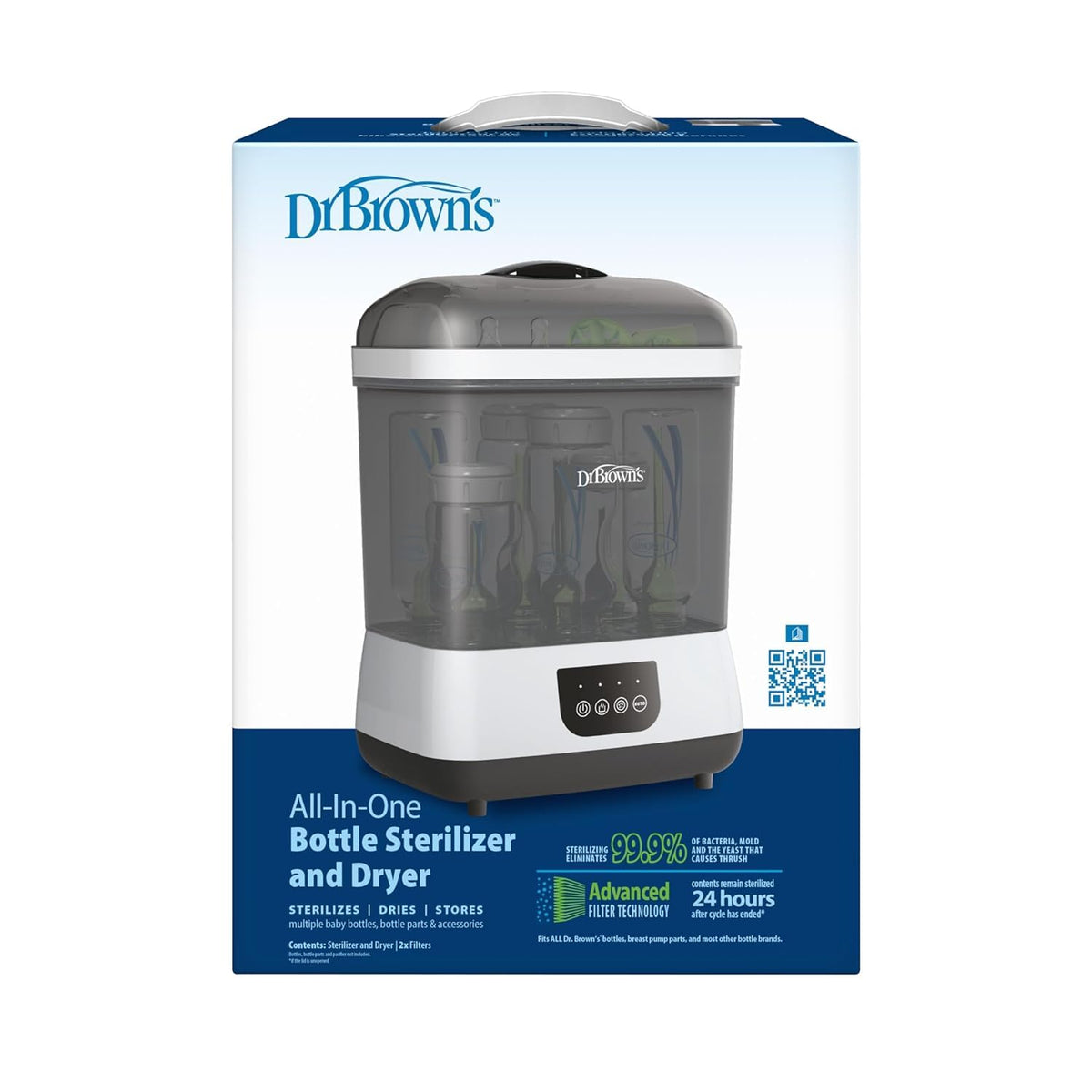 Dr. Brown's All-in-One Sterilizer and Dryer for Baby Bottles, Parts & Other Newborn Essentials
