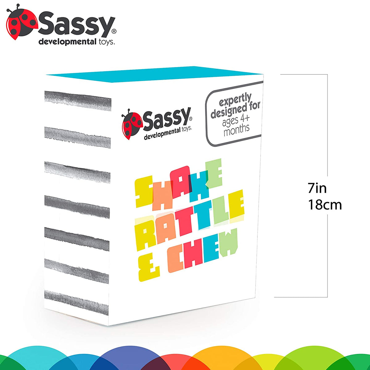 Sassy Shake, Rattle & Chew Baby Box - 4+ Months