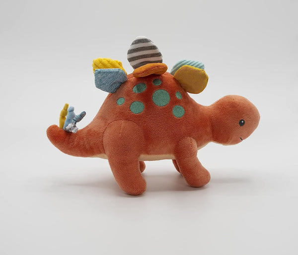 Mary Meyer Pebblesaurus Stuffed Animal Soft Toy, 10-Inches, Coral Dinosaur