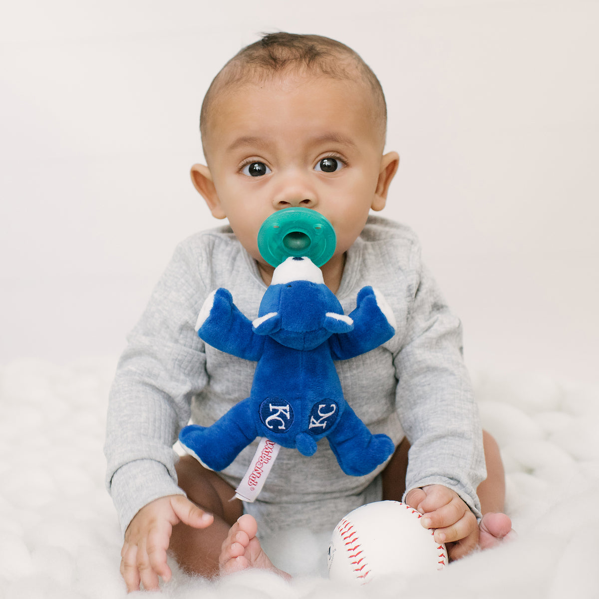 WubbaNub Infant Pacifier - MLB Kansas City Royals Bear