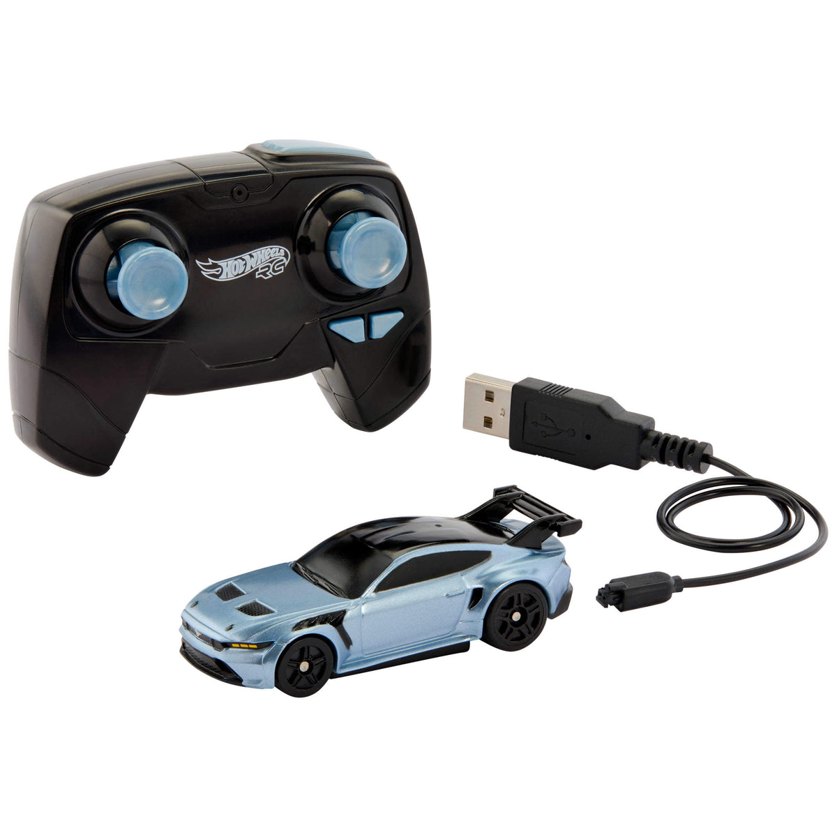 Hot Wheels RC 1:64 Scale Ford Mustang GTD, Battery-Powered Remote-Control Toy Car - view 5