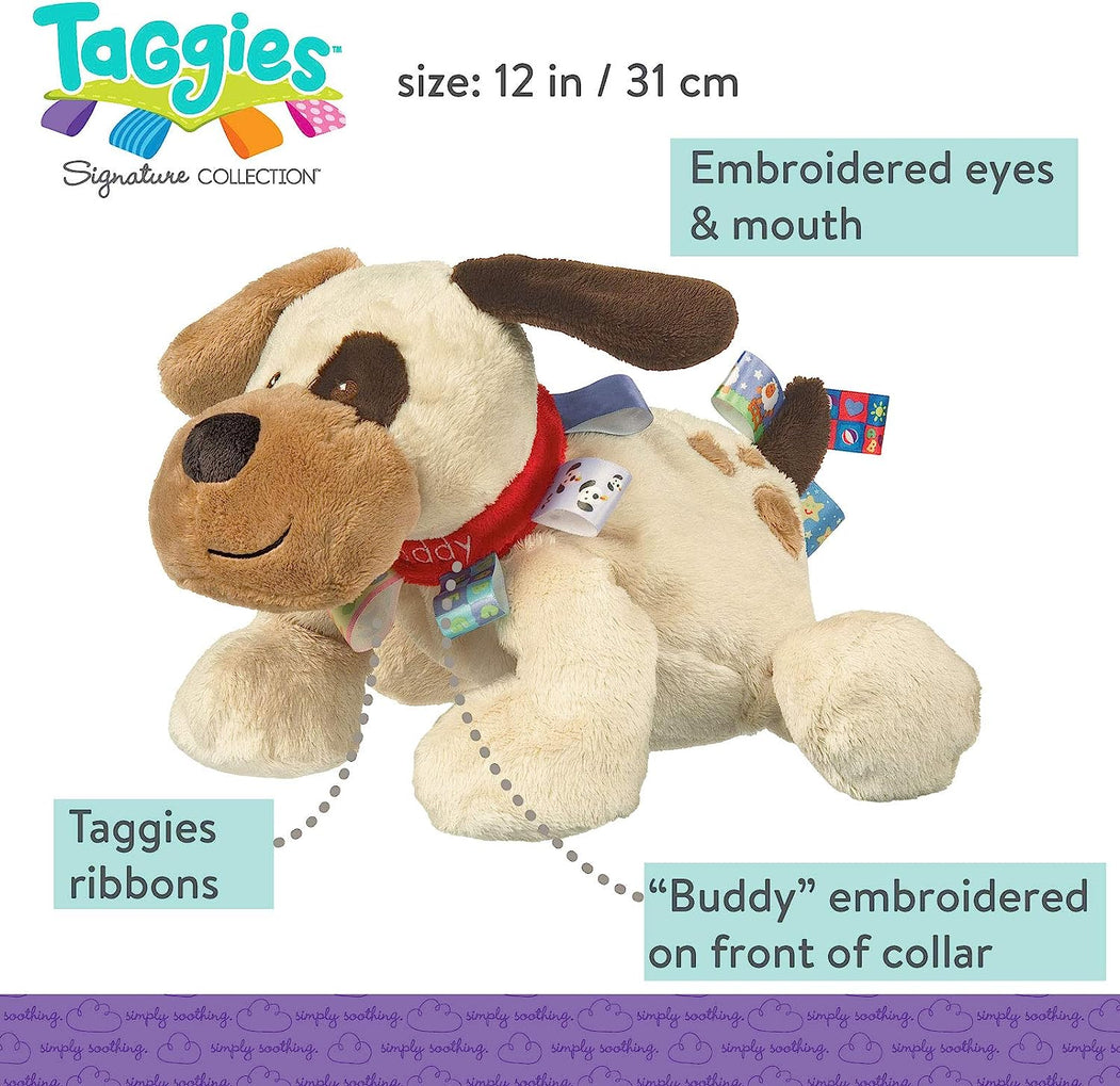 Mary Meyer Taggies Buddy Dog, Brown / Beige Soft Toy, 12"