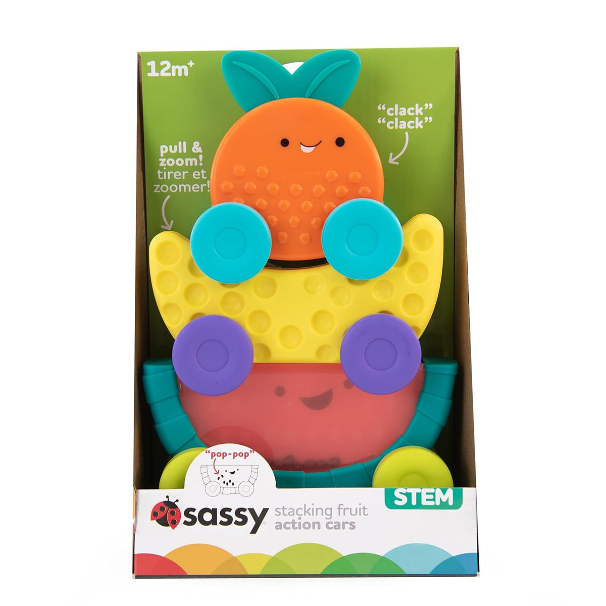 SASSY STACKIN' Fruit Action Cars