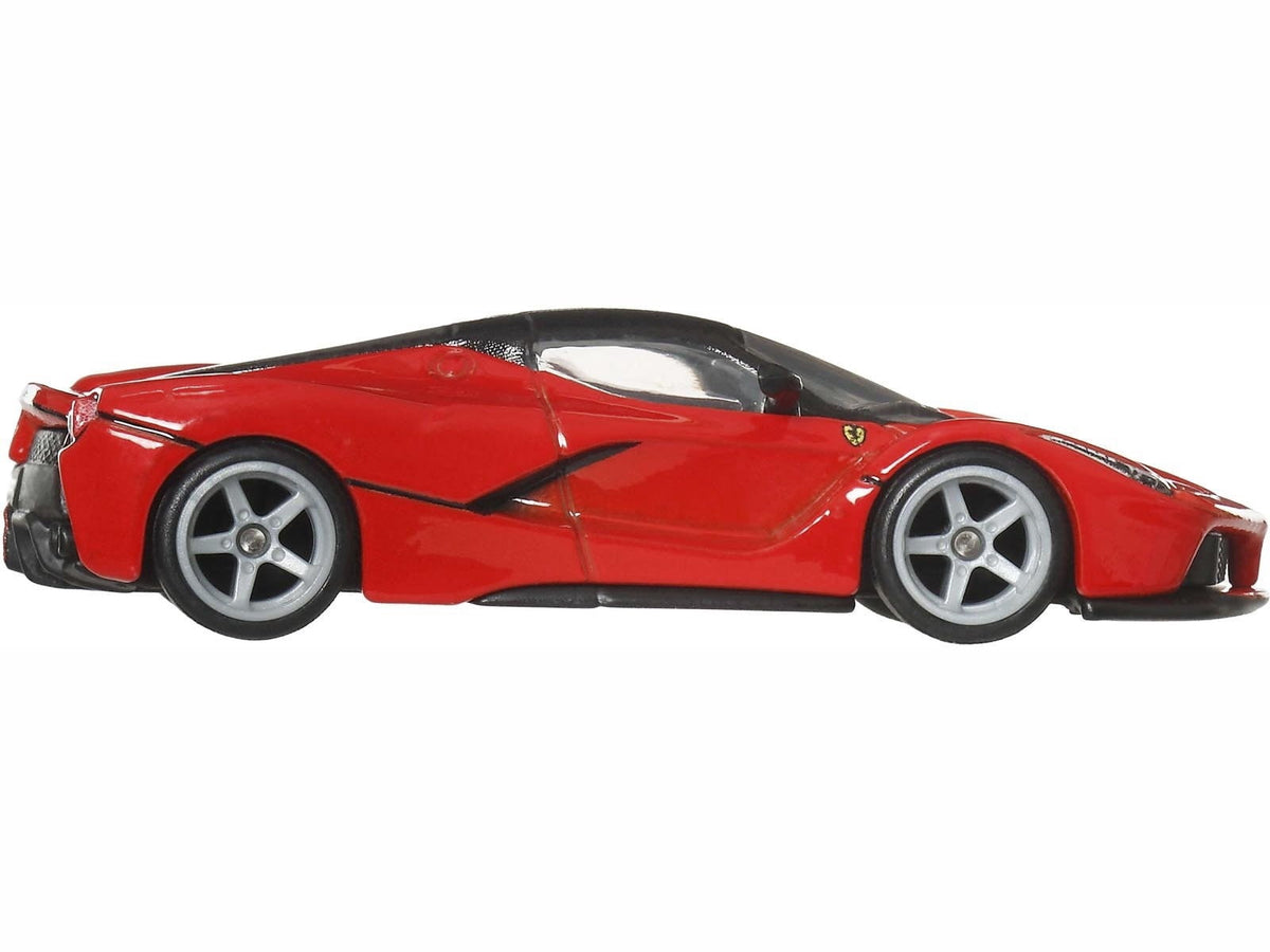 Ferrari LaFerrari Red with Black Top "Euro Speed" Series Diecast Model Car by Hot Wheels - view 2
