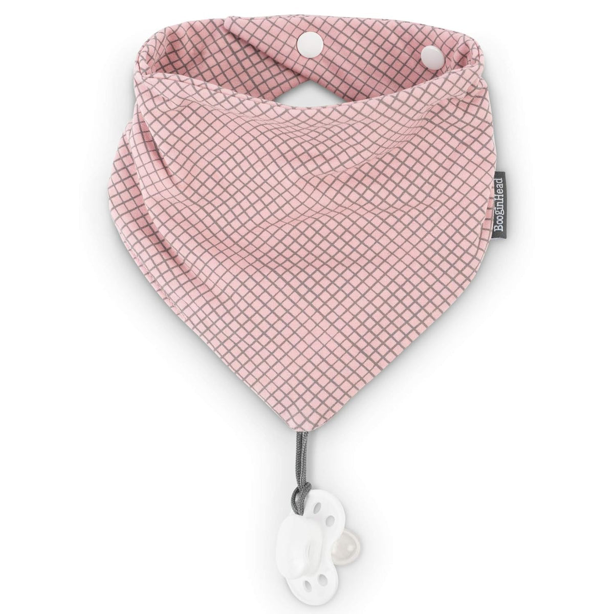 BooginHead Cotton Baby Drool Bibs, Teething Bib and Pacifier Holder Bib, Pink Arrows