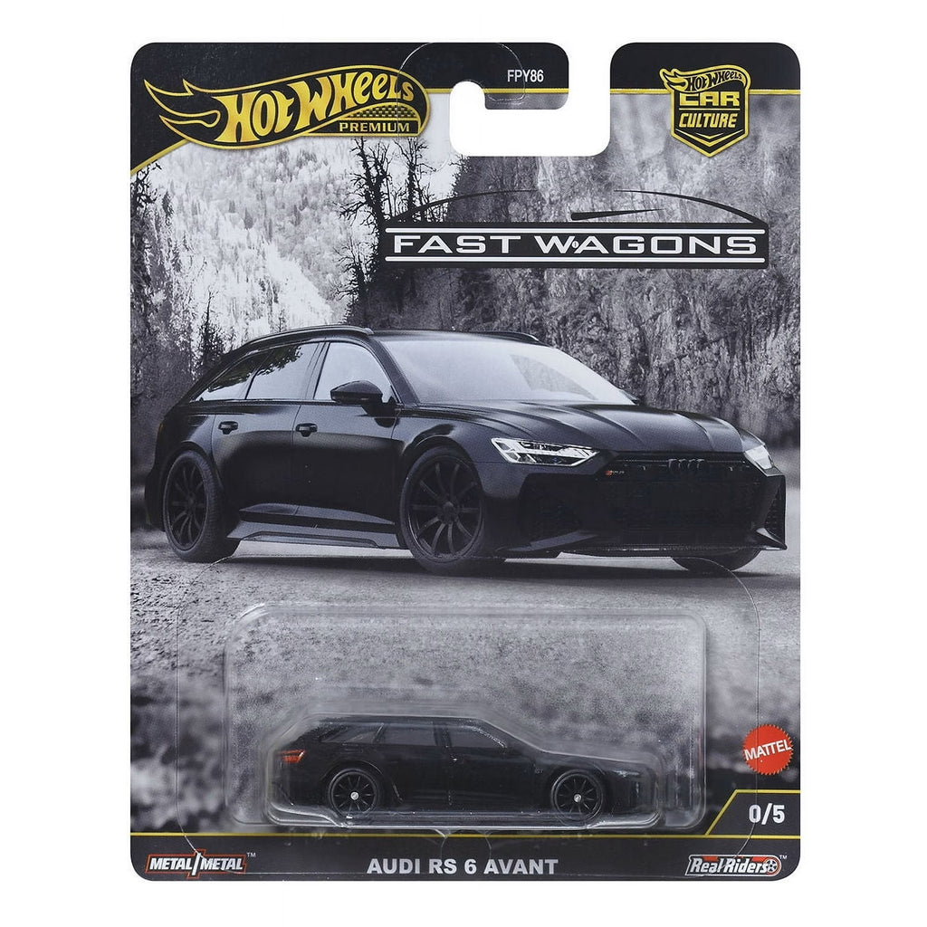 Hot Wheels Premium Audi RS 6 Avant Car Culture Fast Wagons Chase 0/5 Black with Protector