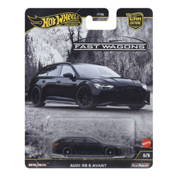 Hot Wheels Premium Audi RS 6 Avant Car Culture Fast Wagons Chase 0/5 Black with Protector