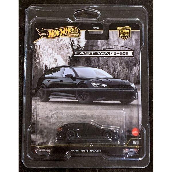 Hot Wheels Premium Audi RS 6 Avant Car Culture Fast Wagons Chase 0/5 Black with Protector