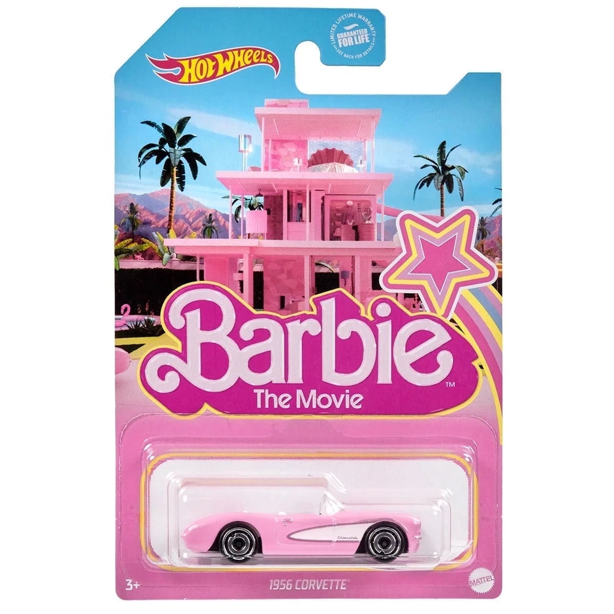 Barbie The Movie 2023 Hot Wheels Collectible Car Pink 1956 Corvette Convertible