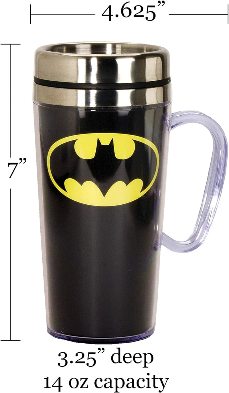 Batman Insulated Travel Mug, 15oz, Black