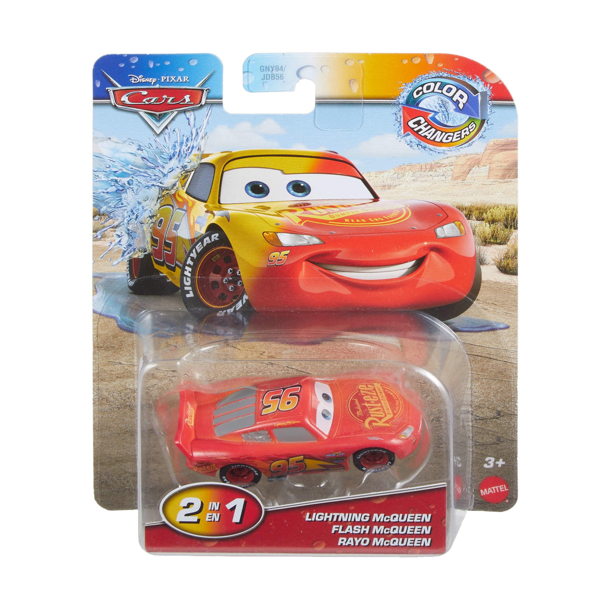 Disney and Pixar Cars Color Changers 1:55 Scale Lightning McQueen (Yellow) Toy Car