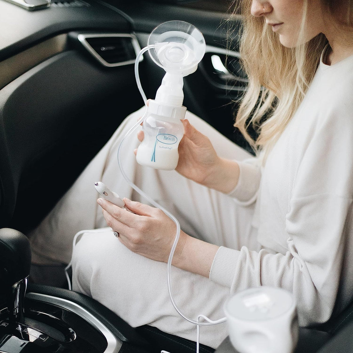 Dr. Brown's Auto Adapter for Electric Breast Pump, White