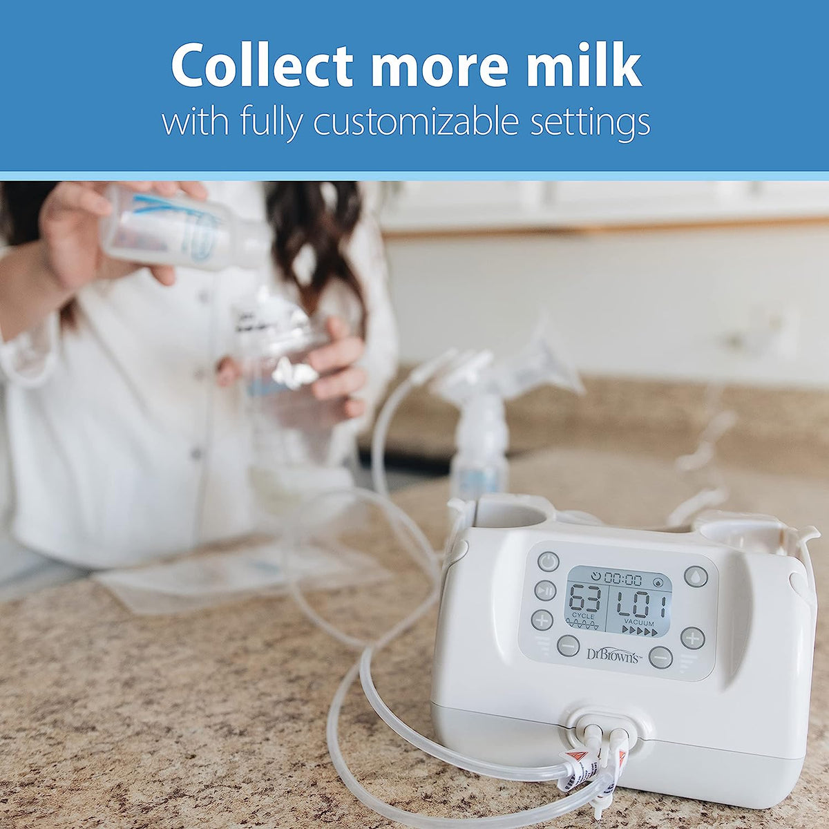 Dr. Brown's Custom flow Double Electric Breast Pump with Baby Bottles