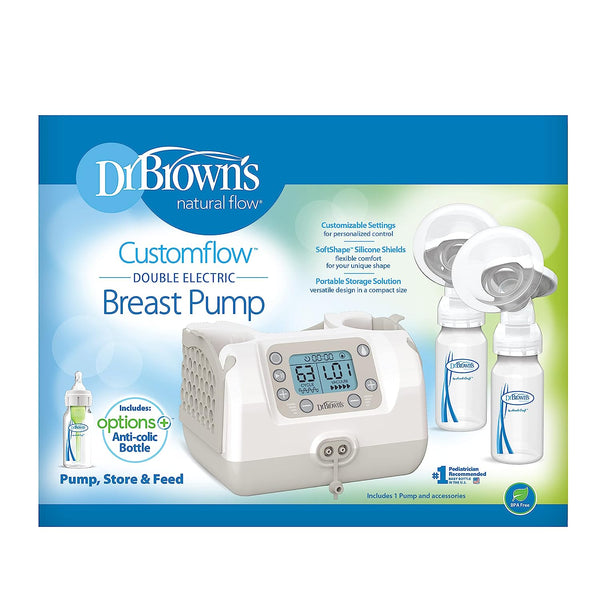 Dr. Brown's Custom flow Double Electric Breast Pump with Baby Bottles