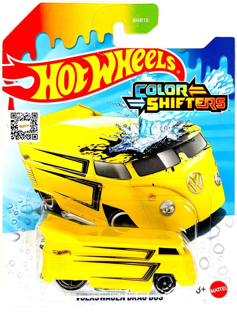 Hot Wheels Color Shifters Volkswagen Drag Bus Diecast Car (Yellow & Black)