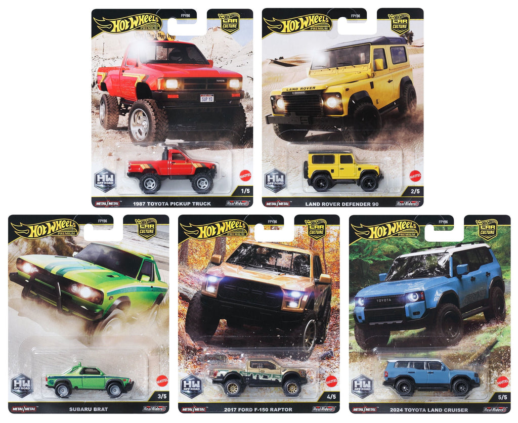 Hot Wheels Premium Car Culture 2025 HW Off Road 961H set of 5 diecast vehicles