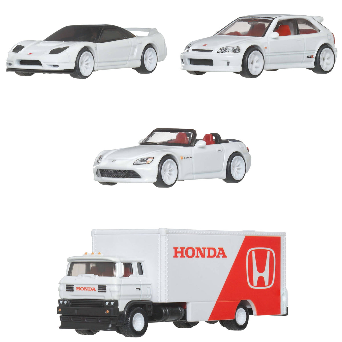 Hot Wheels Premium Collector Honda Display Set, 3 Cars & 1 Transporter
