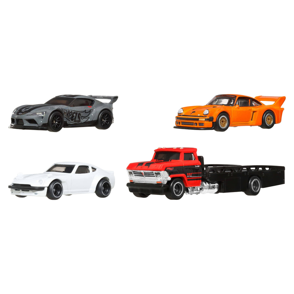 Hot Wheels Premium Collector Display Set Horizon Hauler with 3 cars and 1 transporter