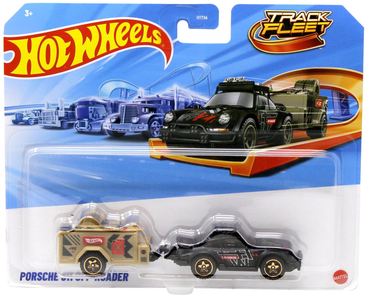 Hot Wheels Track Fleet Porsche 911 Off-Roader Die Cast Car (Black)
