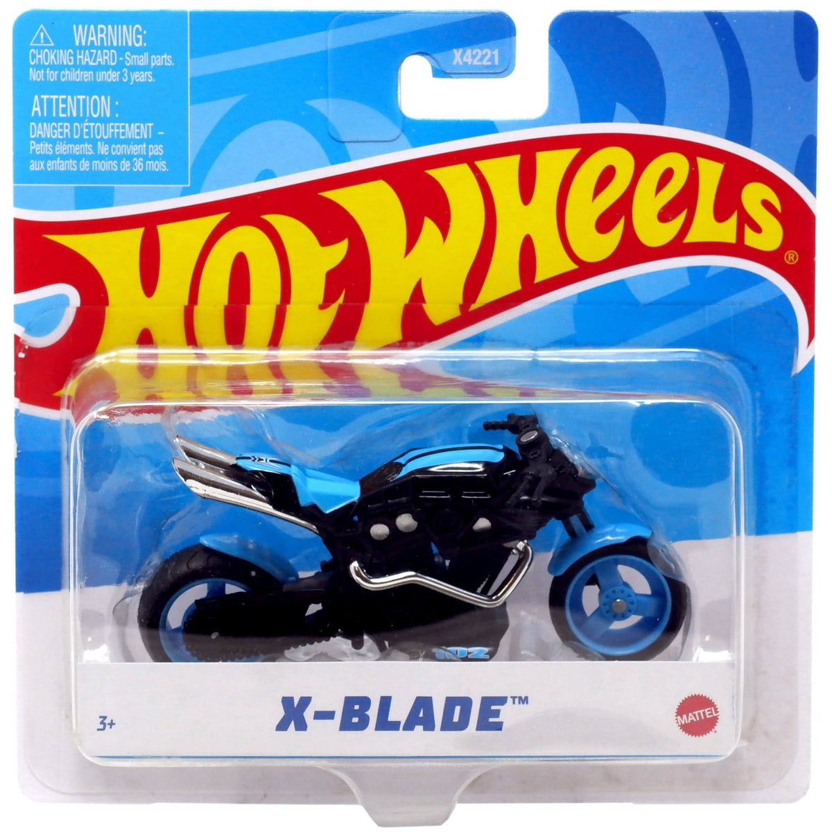 Hot Wheels X-Blade Diecast Motorcycle (Blue)
