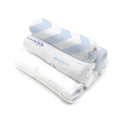 Kushies Ultra Soft Baby Washcloths/Towels, 6 Pack, Blue
